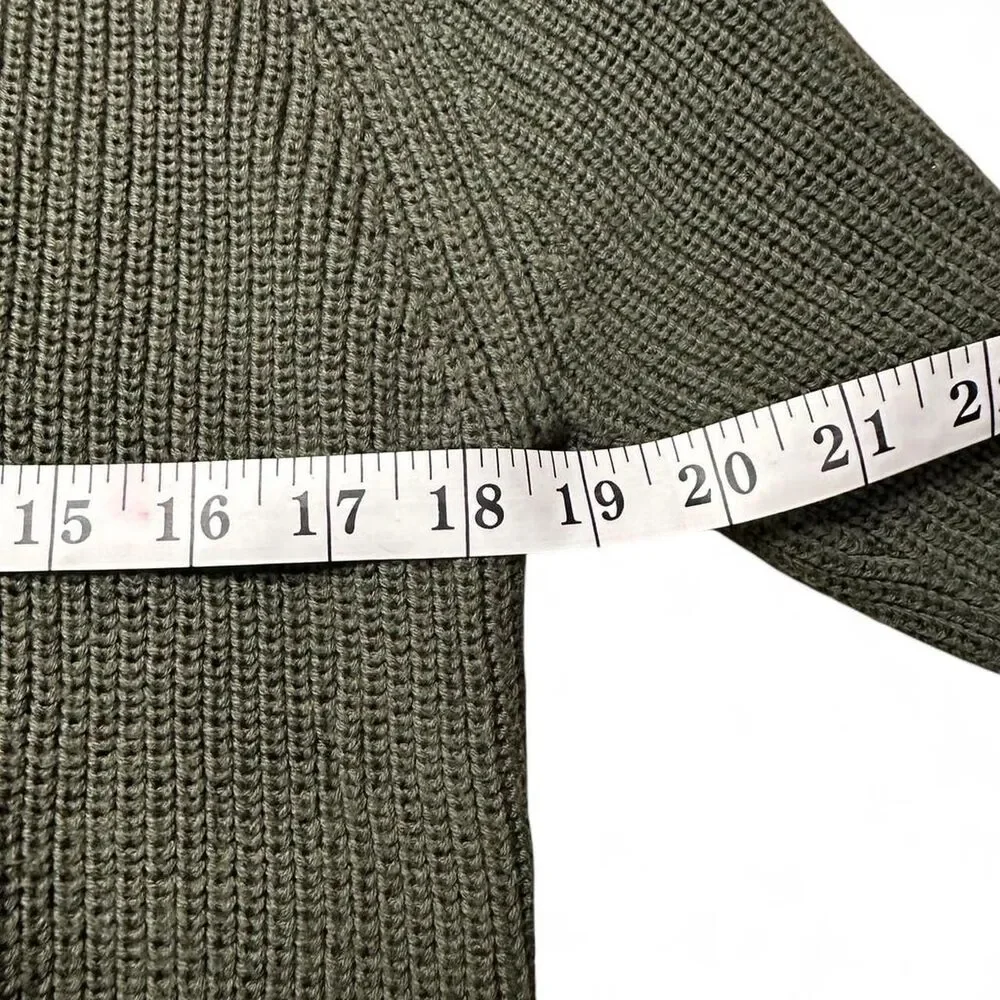 Zara Men's Green and Khaki Jumper